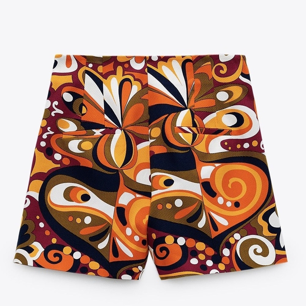 ZARA SZ L HIGH-WAIST MOD-INSPIRED SHORTS REF: 2933/178